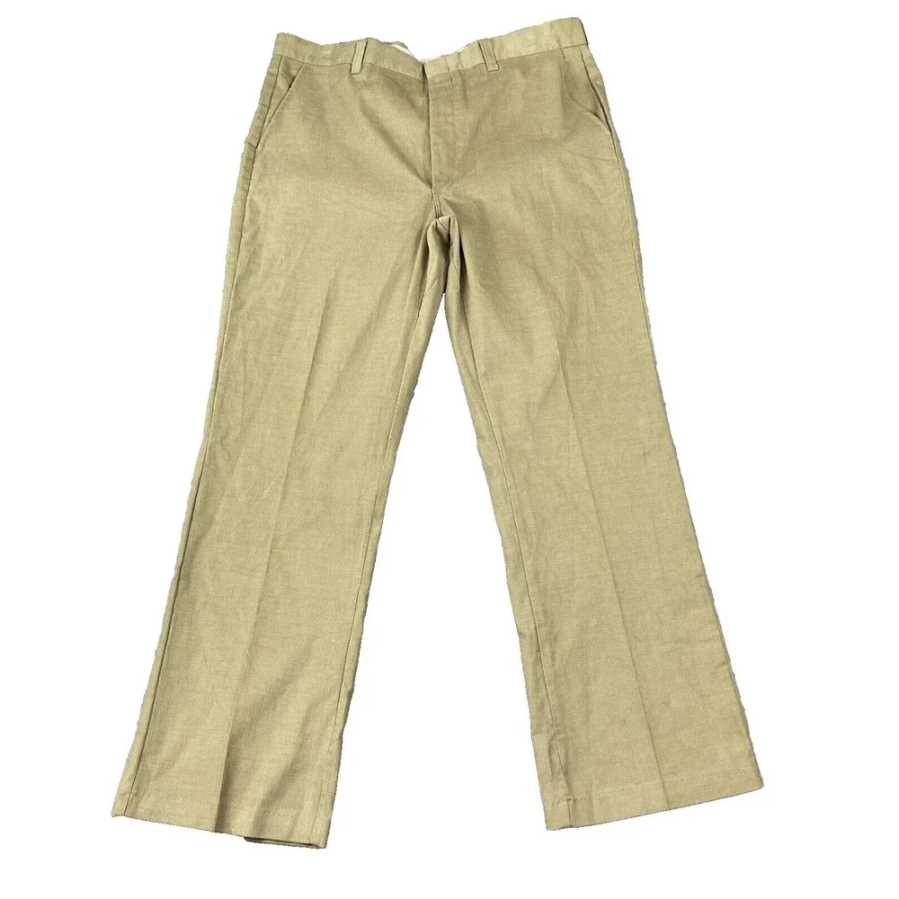John Blair Corduroy PantsMen's 40 (38) Tan Flat Front New Old Stock‎ Tags VTG